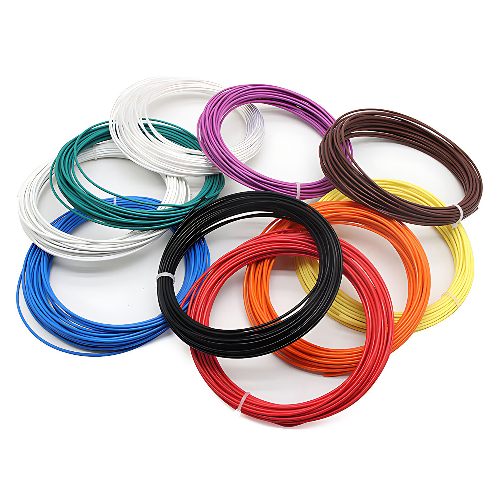 PTFE Cable Wire Flexible Tinned Copper Stranded 7 9 11 13 14 16 18 19 20~ 25 AWG