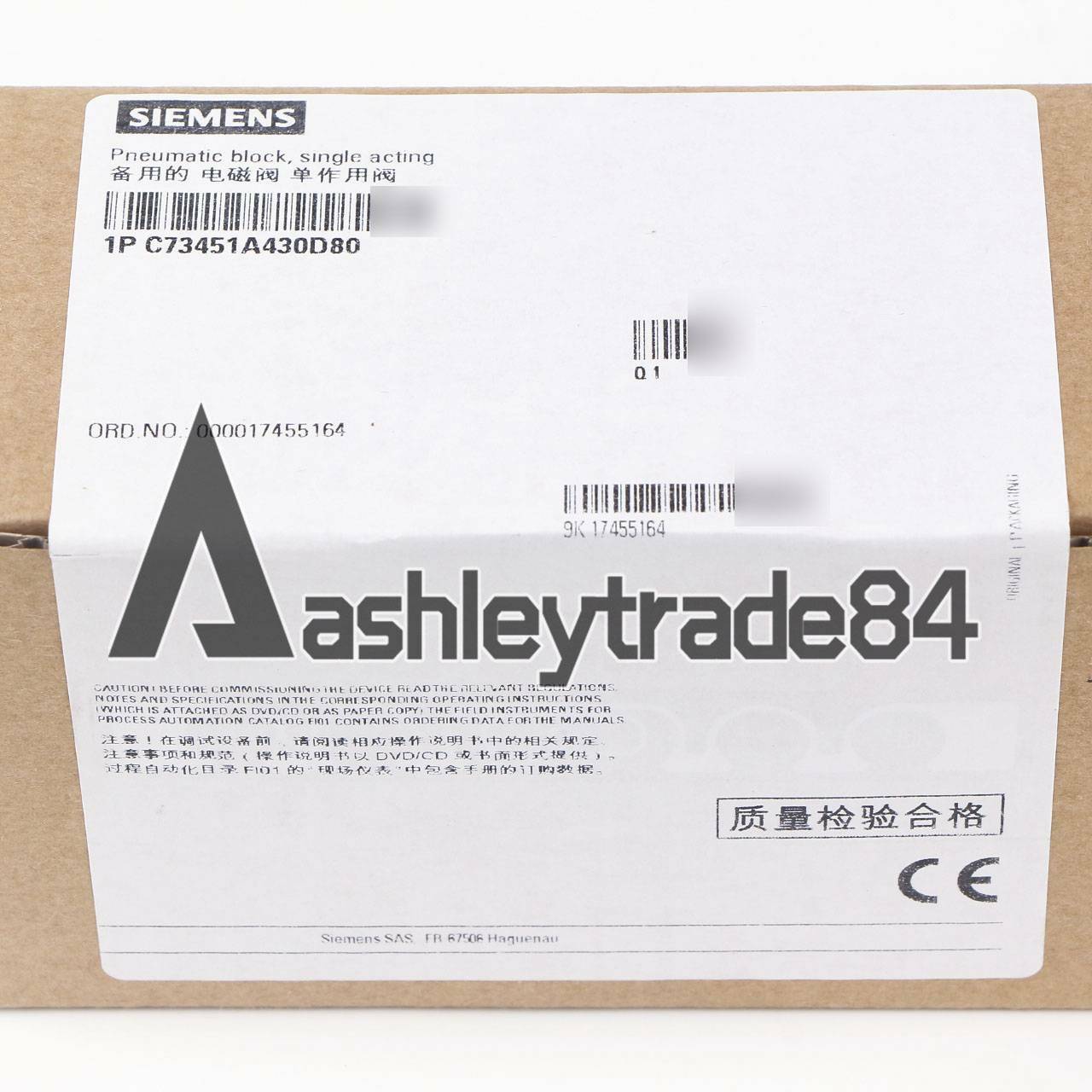 1PC NEW SIEMENS C73451-A430-D80 Pneumatic block C73451A430D80