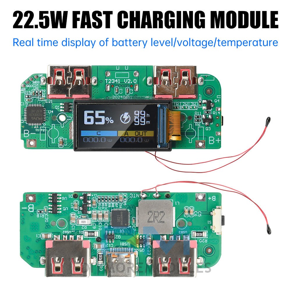 22.5W Fast Charging Module Mobile Power Bank Motherboard Board Multi-protocol