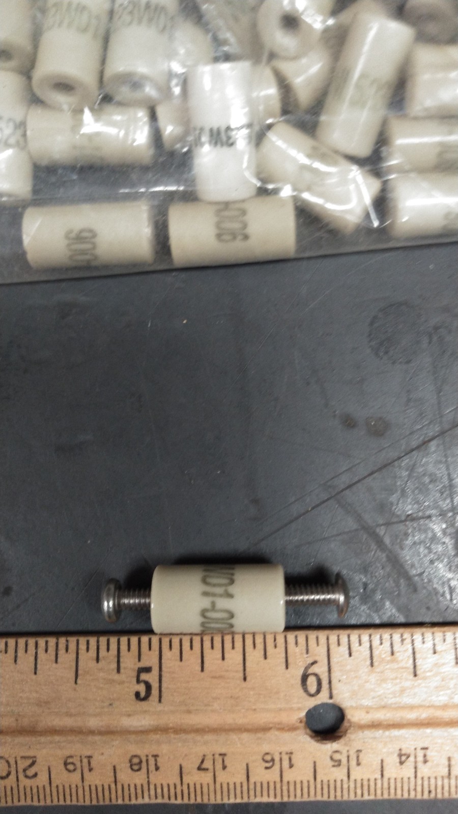 Round Ceramic Threaded Standoff 0.75 in, 6-32 10 Pcs NL523W01-006