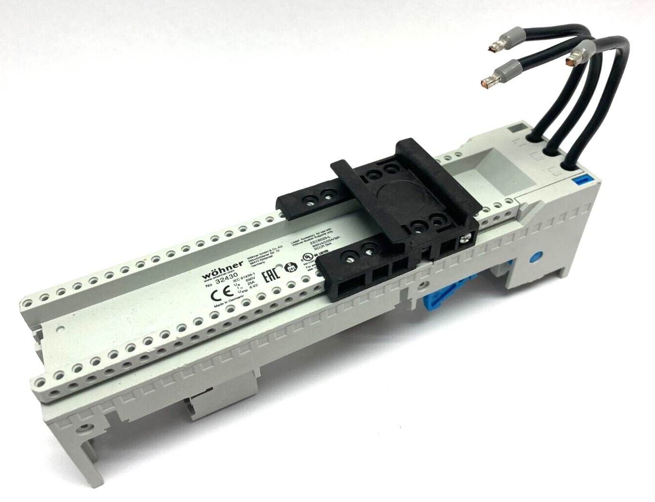 Wöhner 32430 EQUES 60-Classic Busbar Adapter w/ Adjustable Mounting Rail