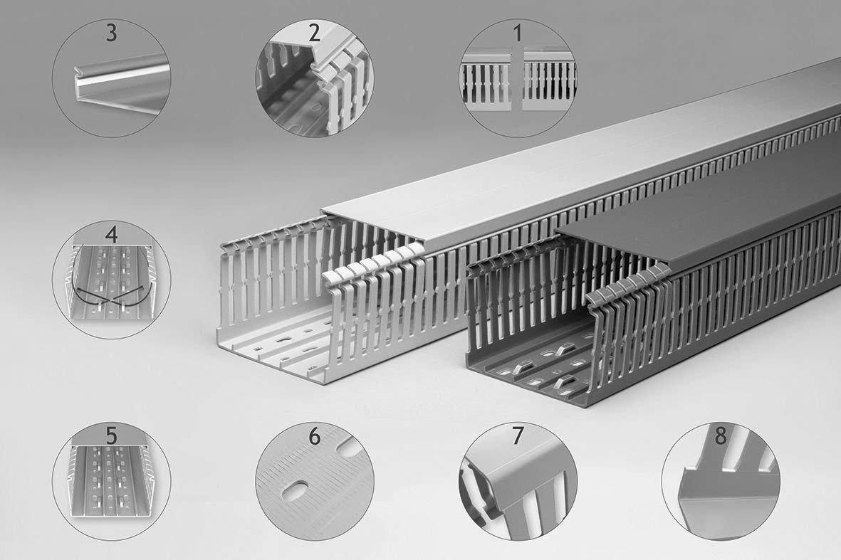 1 Set – 4″x3″x2m White High Density Wiring Duct & Cover UL/CE/CSA Listed