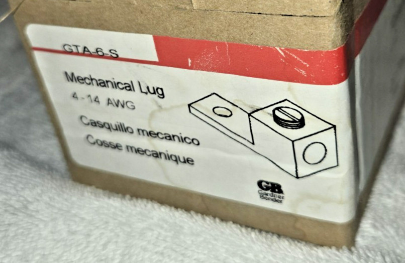 Gardner Bender GBTA-6-S 4-14AWG Mechanical Lug 10 Packs of 2