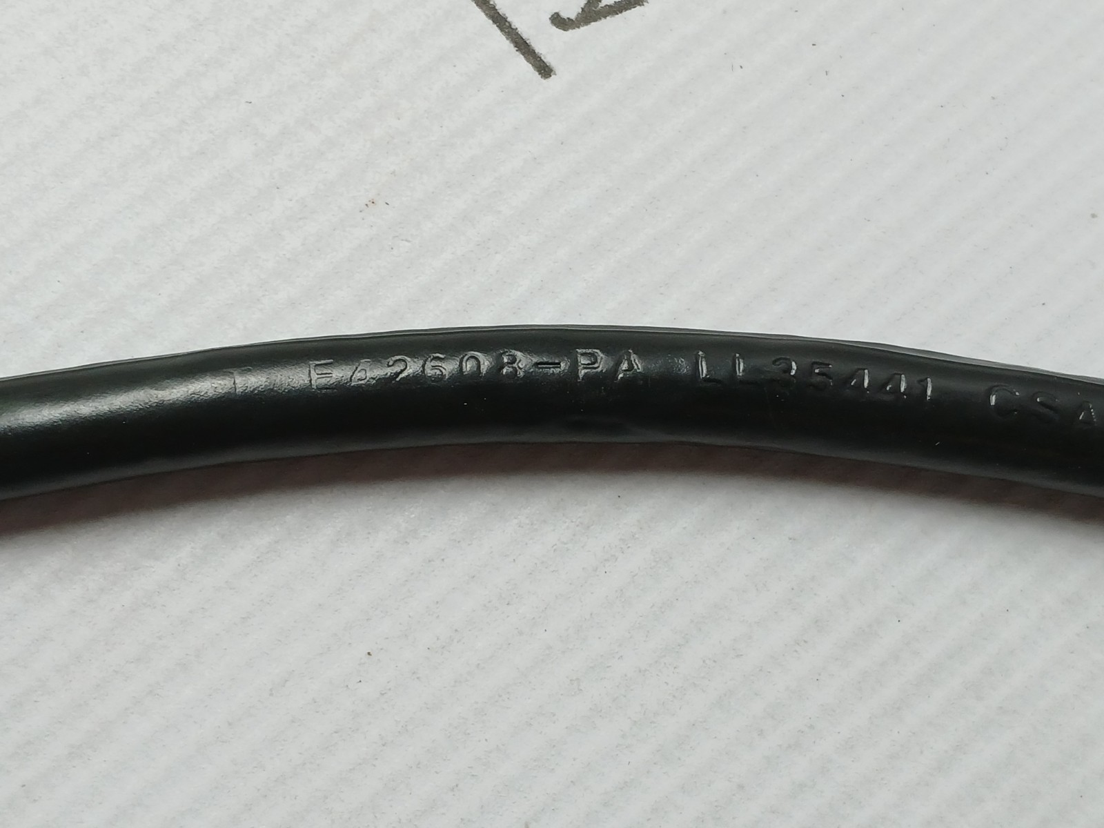 E42608-PA LL35441 Coiled Electrical Power Cord 2.5-Meter