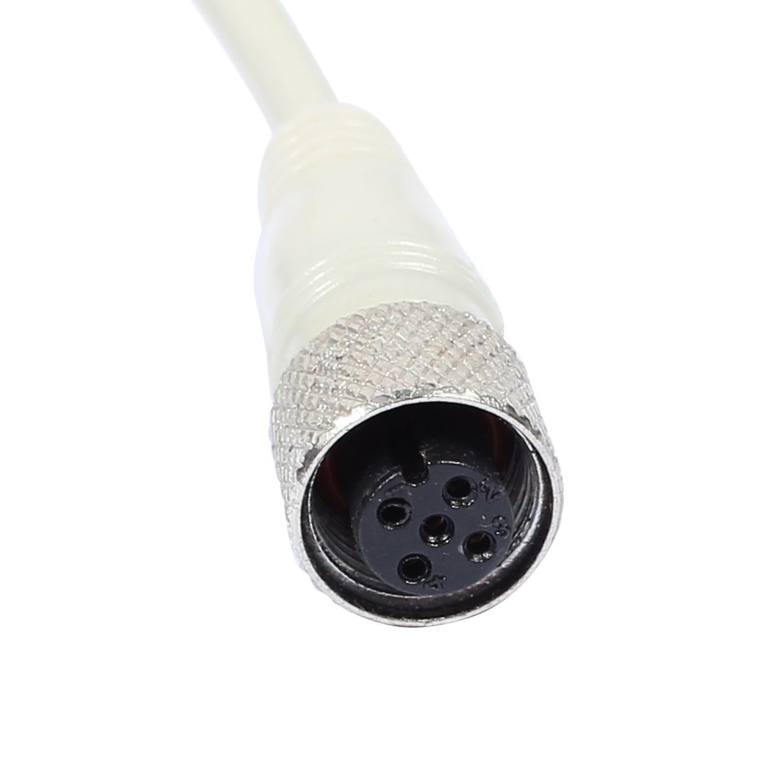 M12 2m Female Straight Head 5Pin Connector Aviation Socket Electrical Cable