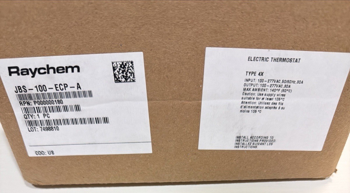 nVent Raychem JBS-100-ECP-A Digital Thermostat Type 4X Heat Trace – Brand New
