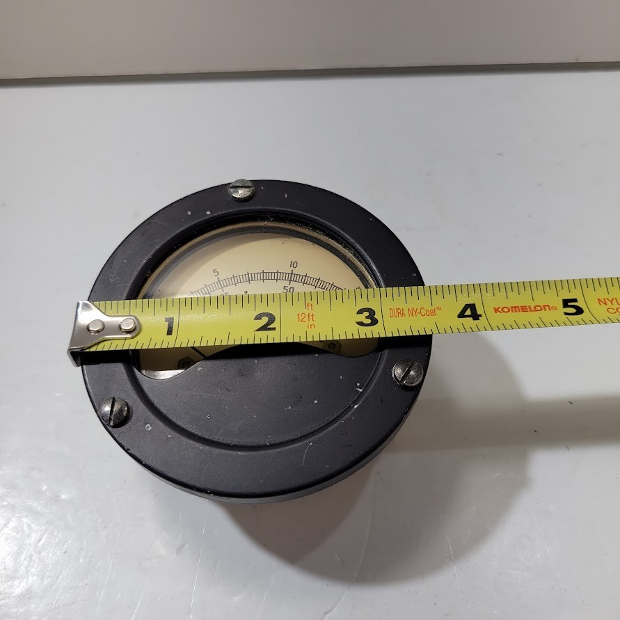 Milliamperes D.C. Model 350 Round Black Panel Meter Untested*