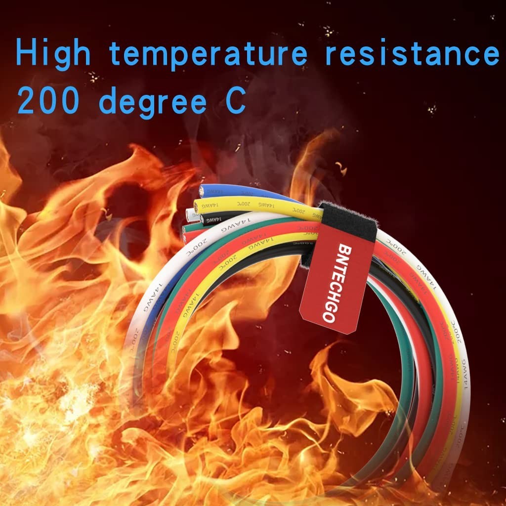 14 Gauge Silicone Wire Kit 6 Color Each 5 ft Flexible 14 AWG Stranded Tinned …