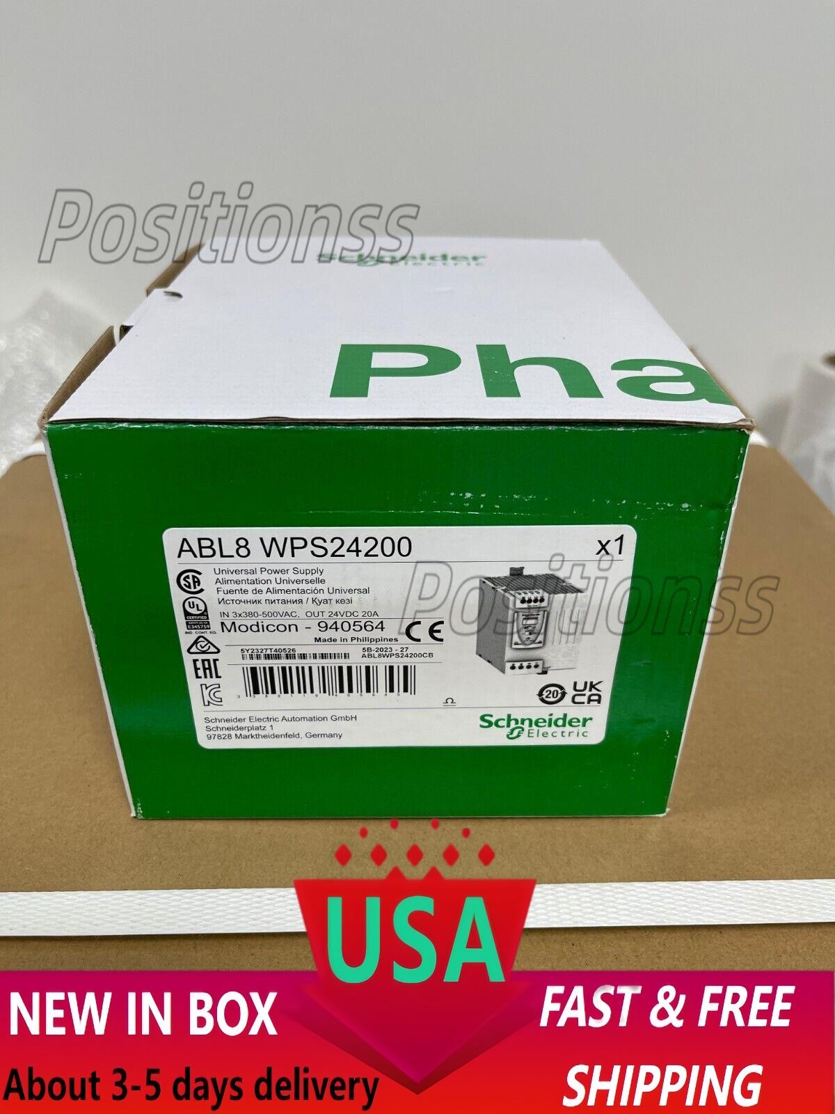 New original ABL8WPS24200 industrial rail power switch power supply, free shippi