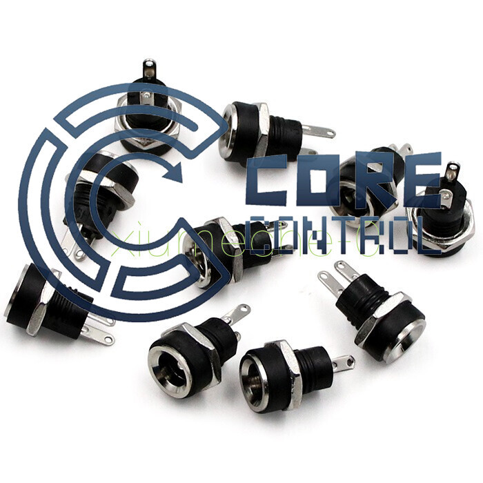 new 10Pc 5.5×2.1mm Mini DC Power Supply Jack Socket Female Panel Mount Connector