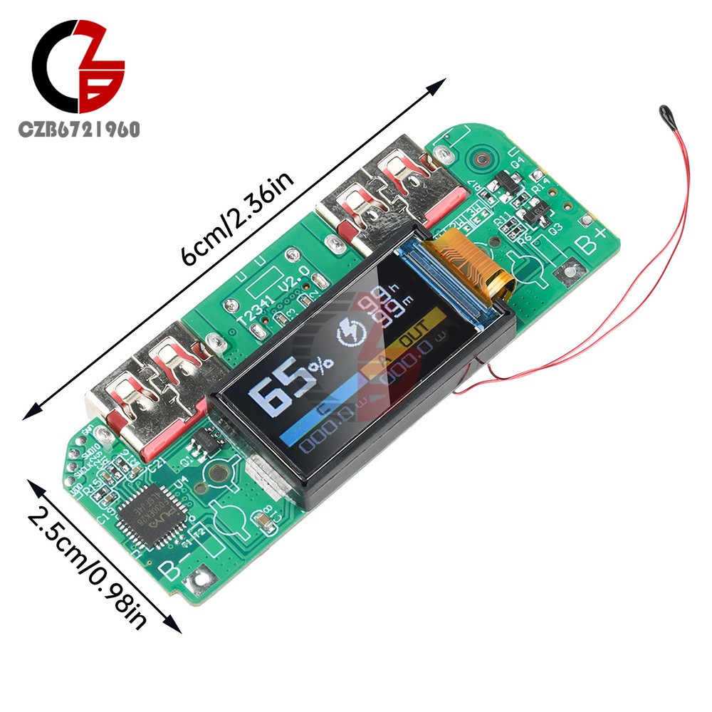 22.5W Fast Charging Module 0.96″ TFT Color Screen Mobile Power Bank Motherboard