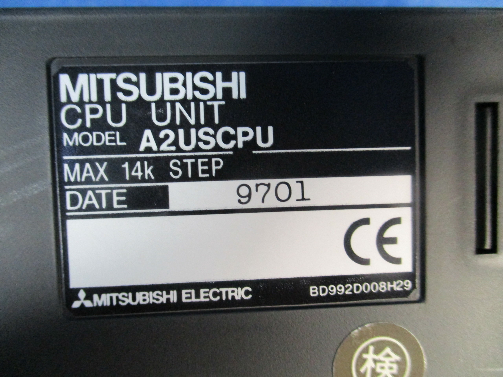 MITSUBISHI PLC CPU MODULE CARD A2USCPU 14k STEP 90DAY WARRANTY