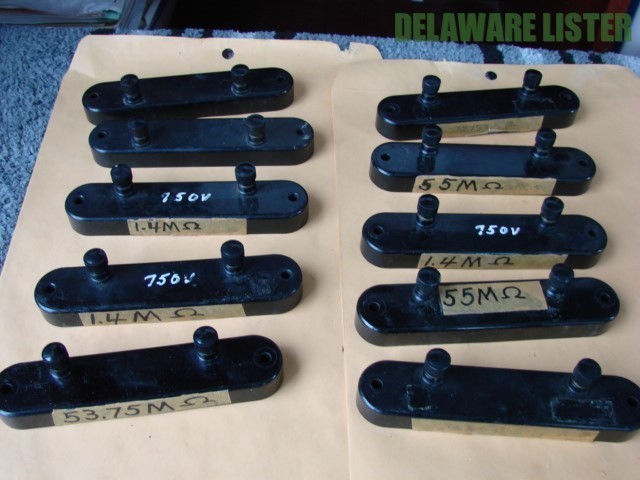 Vintage Antique Lot of 10 WESTON? Electrical MEGOHM Current SHUNT RESISTOR RARE!