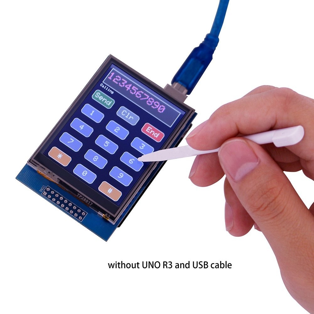 UNO R3 2.8 Inches TFT Touch Screen with SD Card Socket with Technical Data fo…