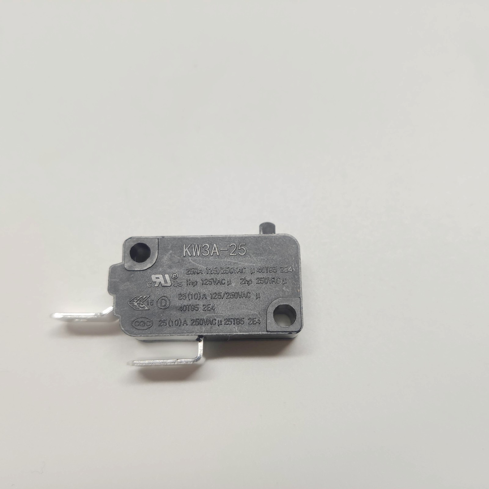 Micro Limit Switch 2 Pins Normally Open 25A 250VAC KW3A-25