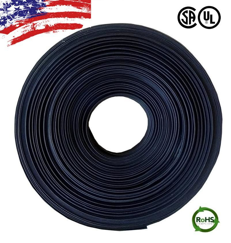 4 FT. 4′ Feet BLACK 1/4″ 6mm Polyolefin 2:1 Heat Shrink Tubing Tube Cable US UL