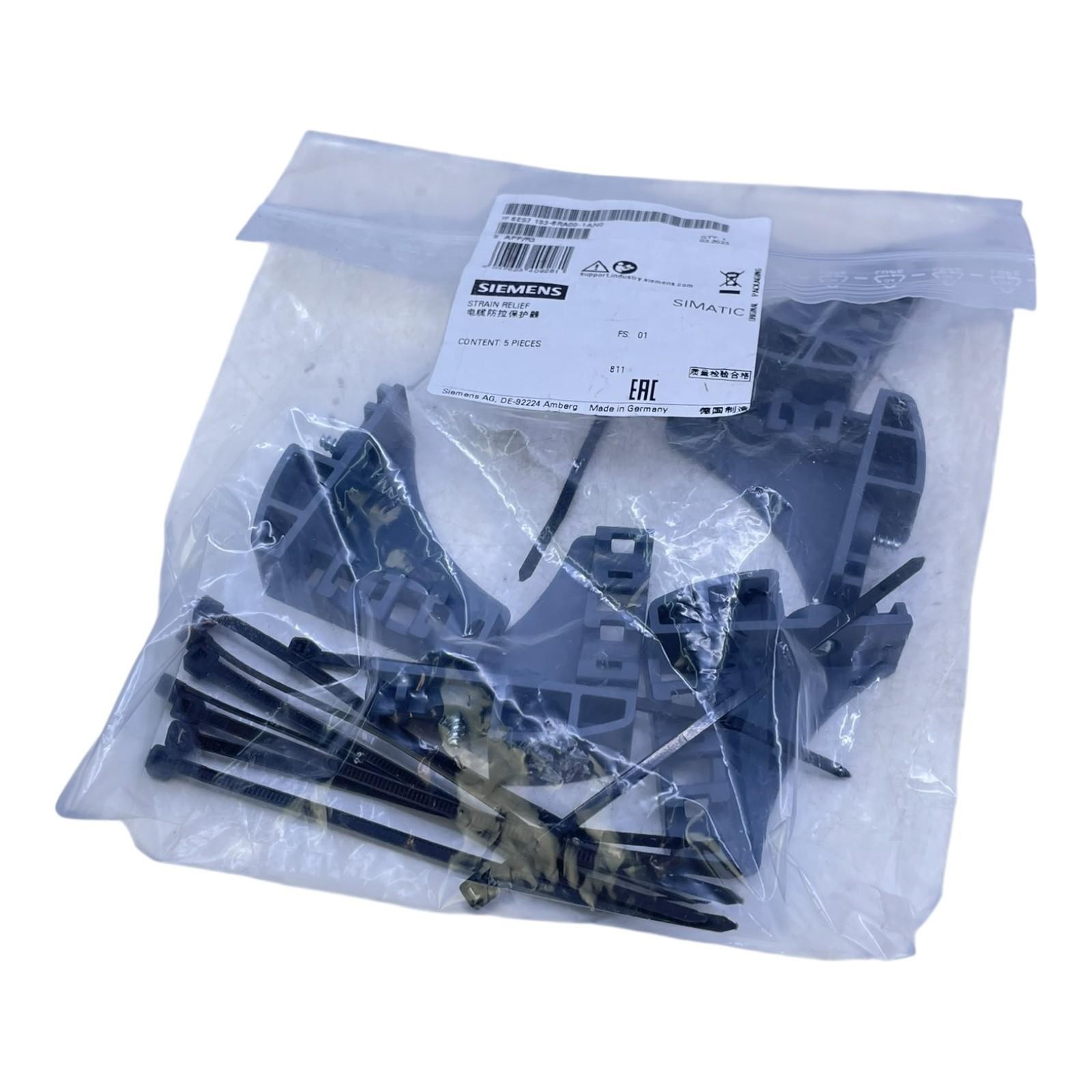 Siemens strain relief SIMATIC S7 6ES7193-6RA00-1AN0 pack: 20 pieces for industry