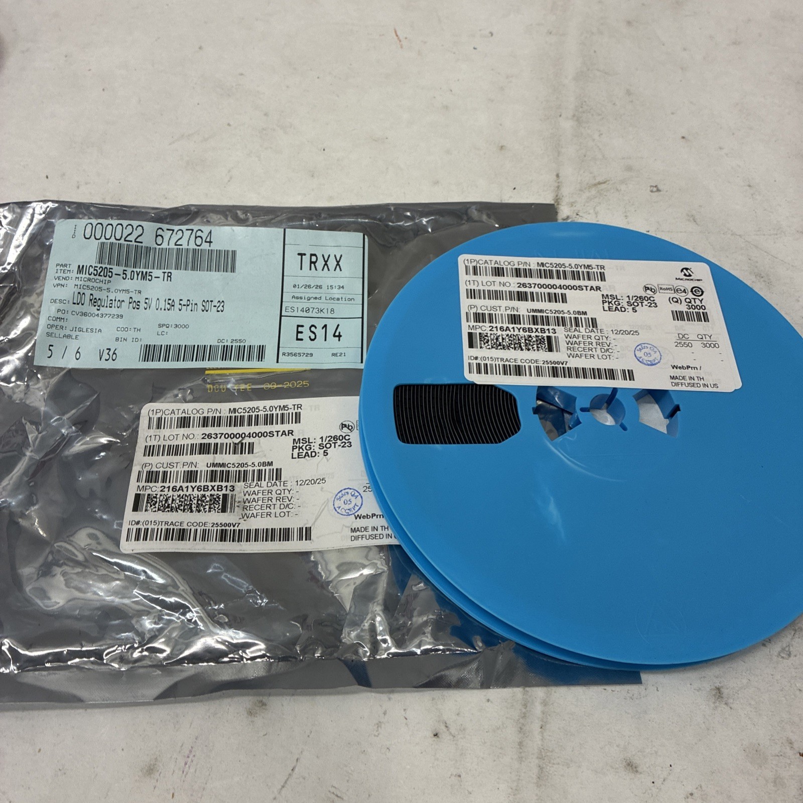 MIC5205-5.0YM5TR Qty 3,000