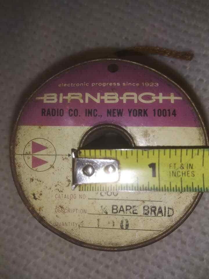 1/4″ BARE BRAID COPPER WIRE (Est 150 foot spool) BIRNBACH RADIO COMPANY