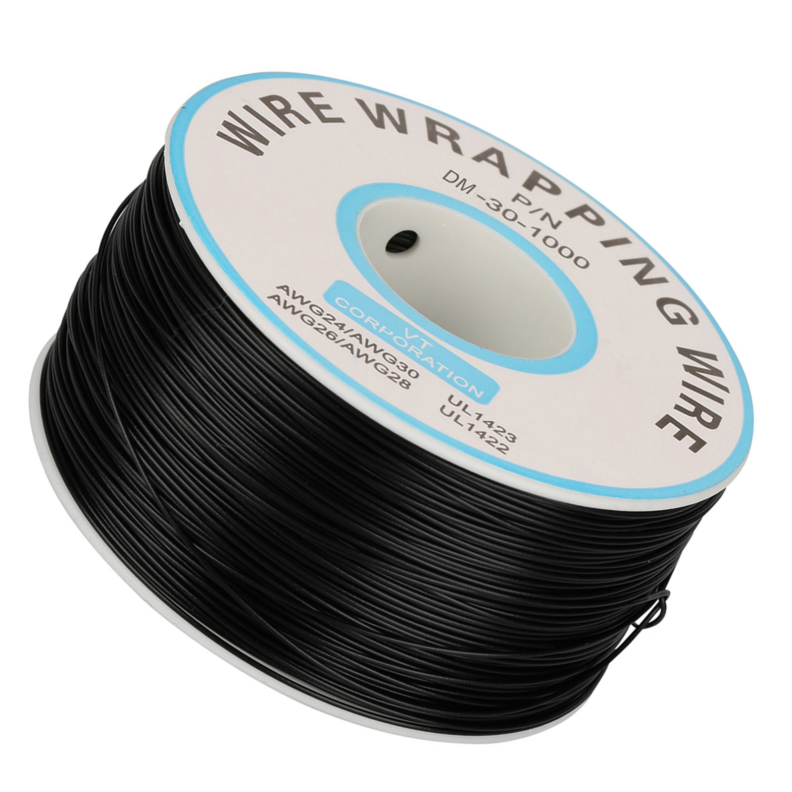 (Black)1Roll WiRe Wrapping Single Copper Wire Strand 30AWG Cable 0.25mm Core NY