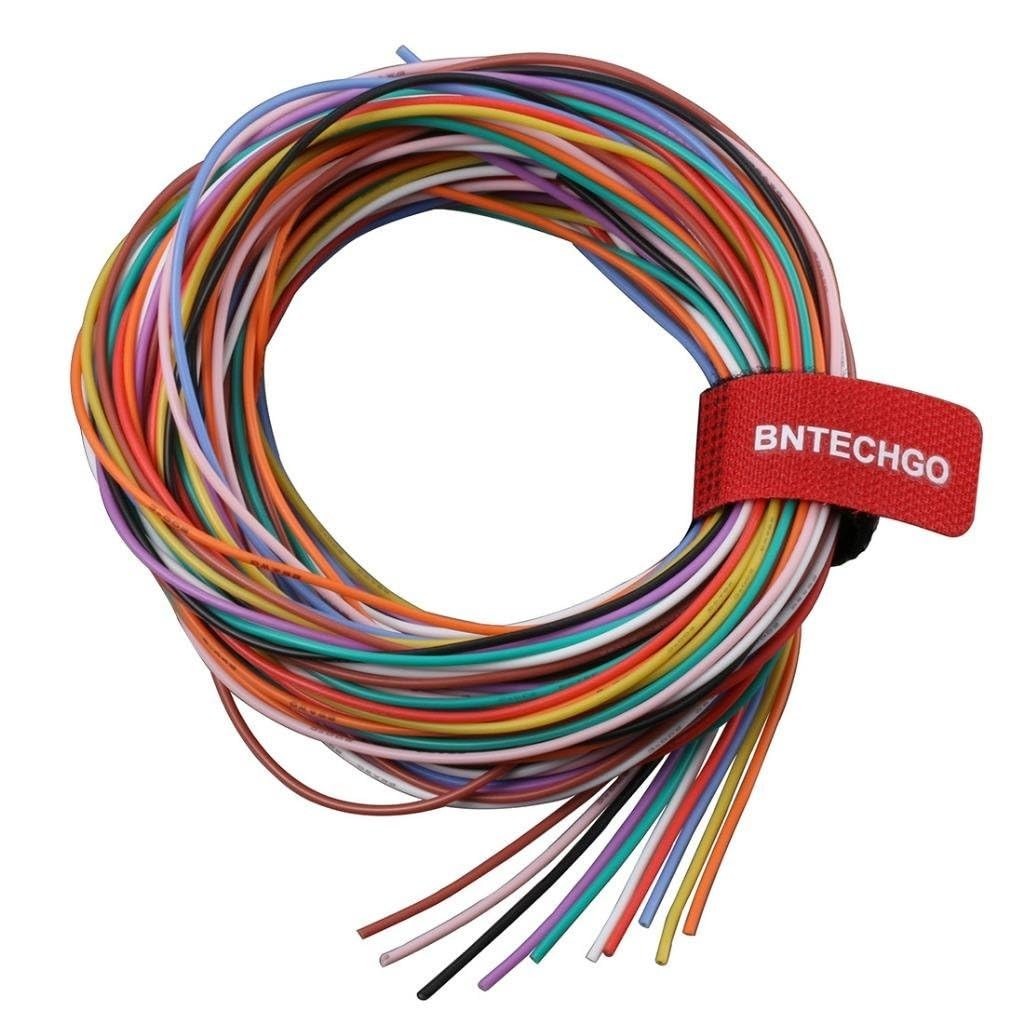 26 Gauge Silicone Wire Kit 10 Color Each 5 ft Flexible 26 AWG Stranded Tinned…