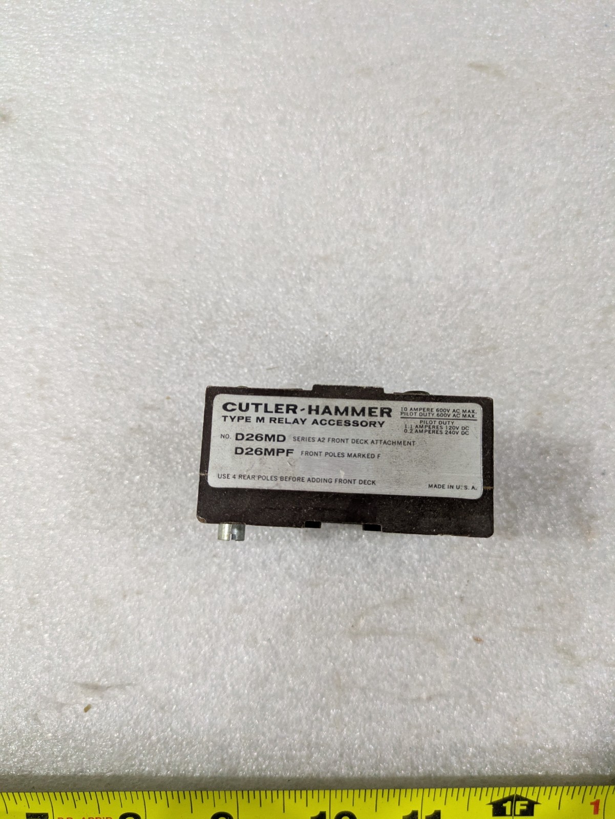 CUTLER HAMMER TYPE M RELAY D26MD D26MPF 00