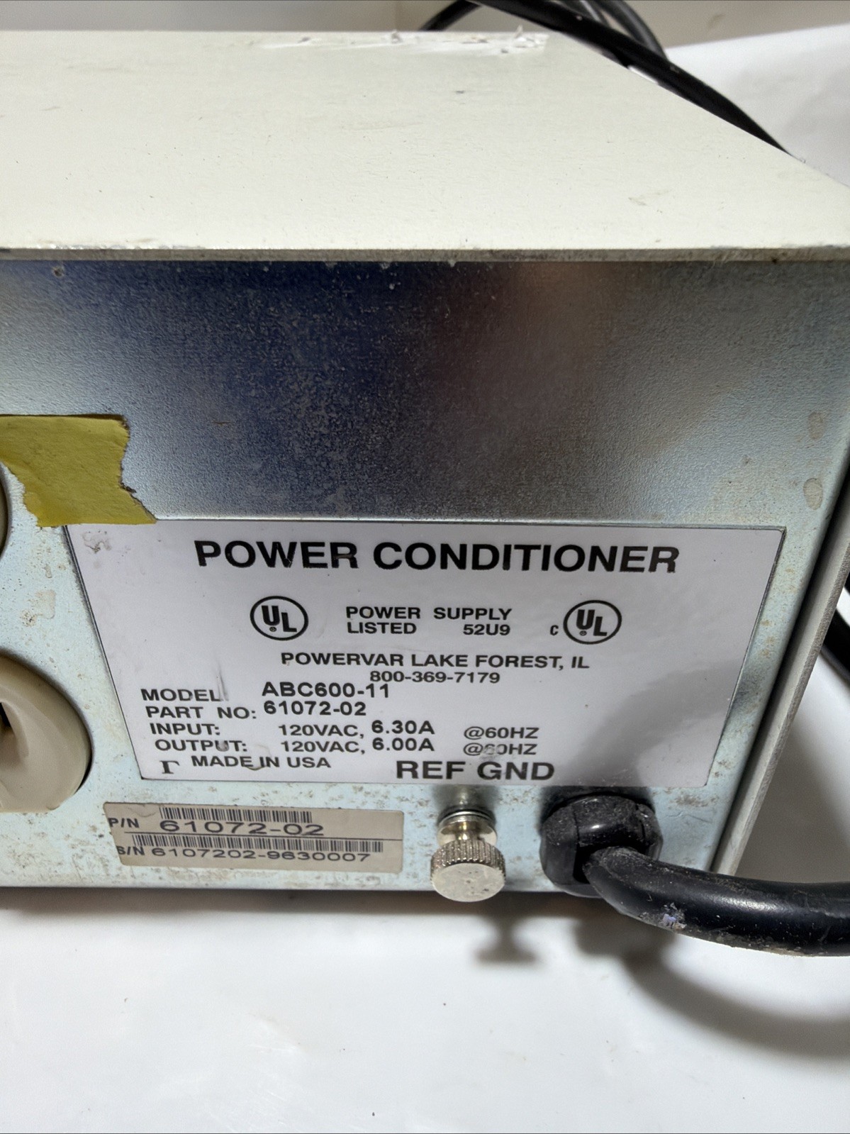 POWERVAR,61072-03R,POWER CONDITIONER 6.0 120V ABC600-11