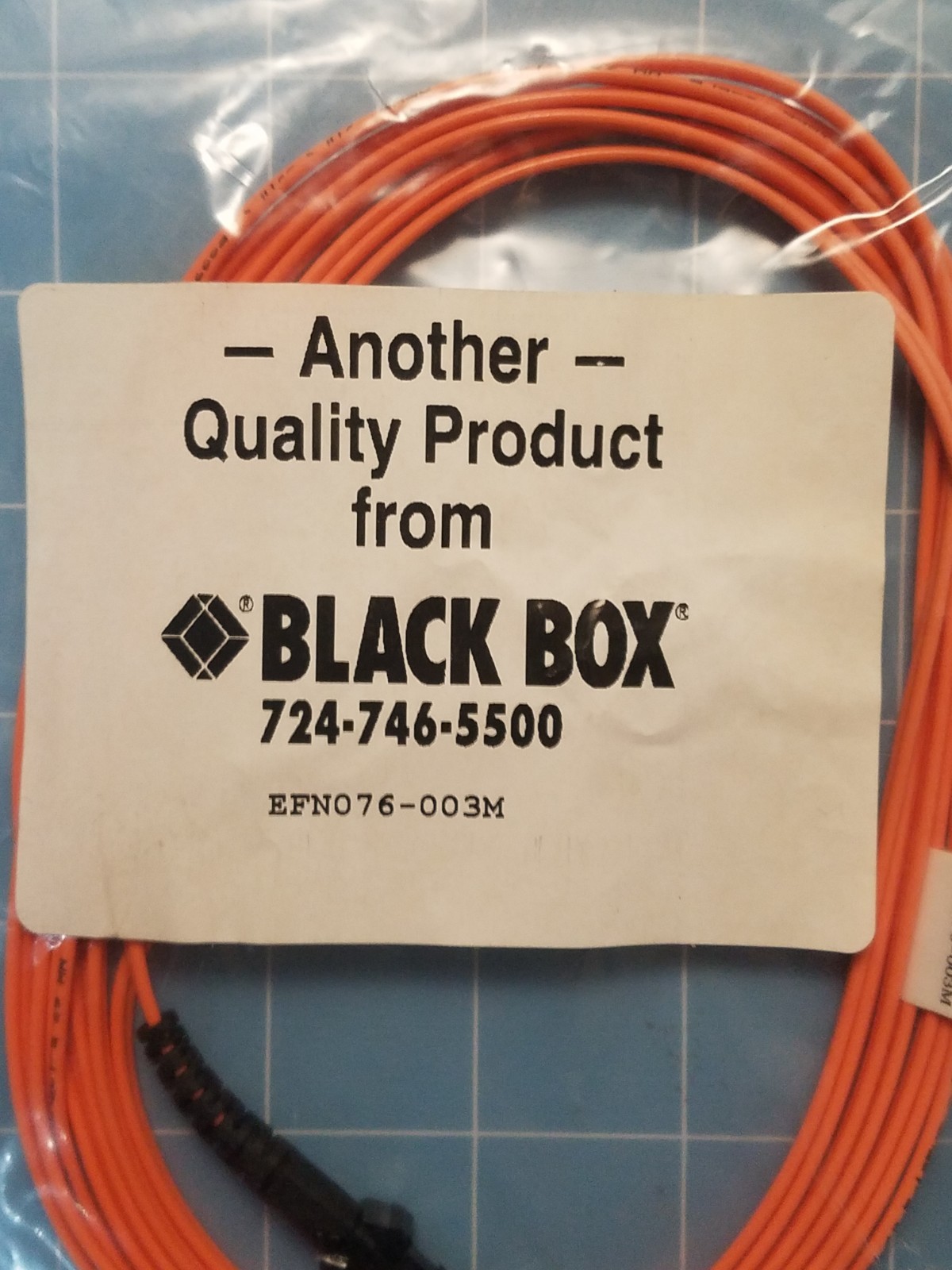 4-Pack Black Box EFN076-003M 3Meter Fiber Optic Cable