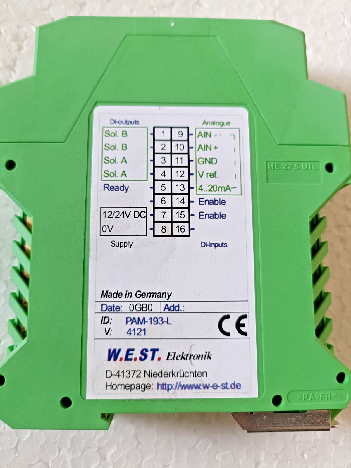 W.E.ST. Elektronik PAM-193-L Proportional Amplifier Module