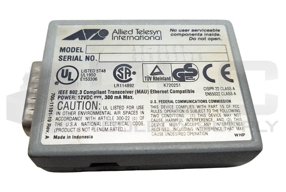 ALLIED TELESYN AT-210T CentreCOM 201T TWISTED PAIR TRANSCEIVER