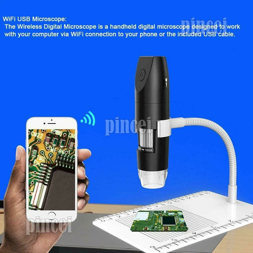 Maxgeek 200MP Digital Microscope Wireless WiFi 1000X USB Magnifier f/iOS Andriod