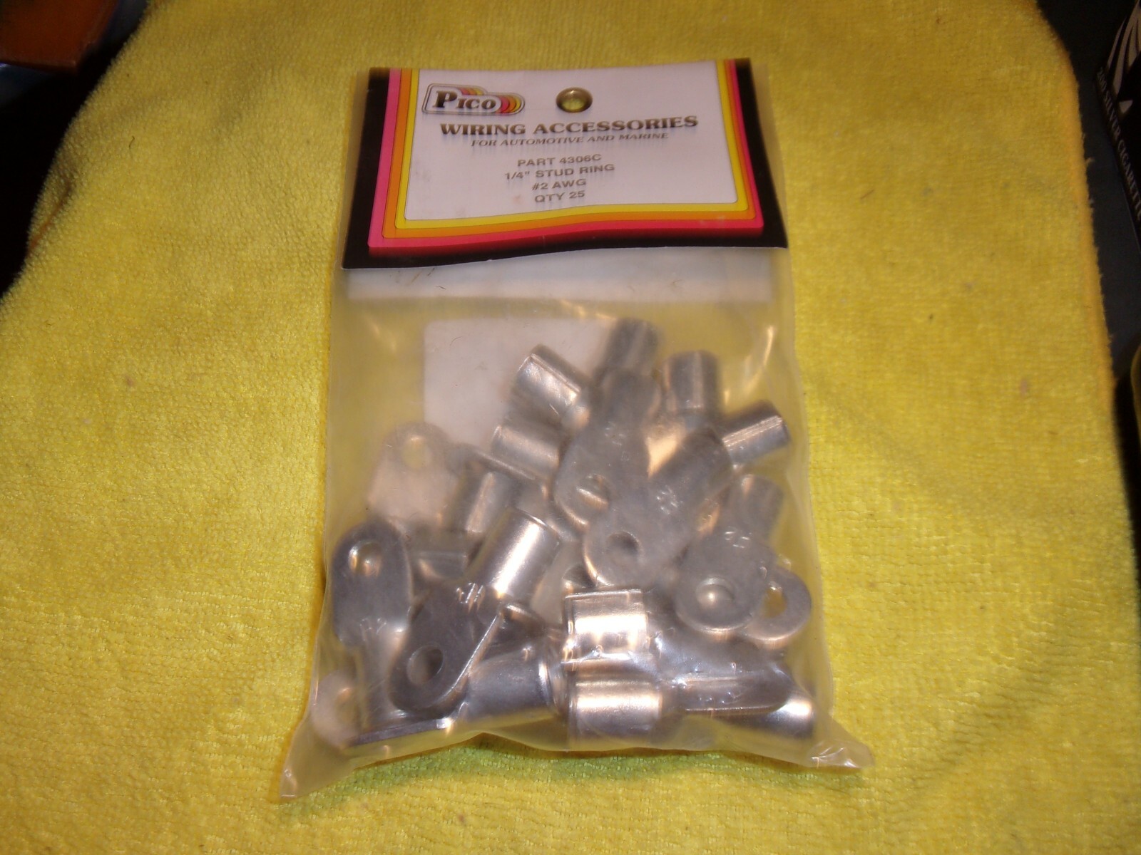 (25) Pico 4306C 2/0 AWG Battery Cable 1/4″ Brazed Lug Ring/Eye Terminal