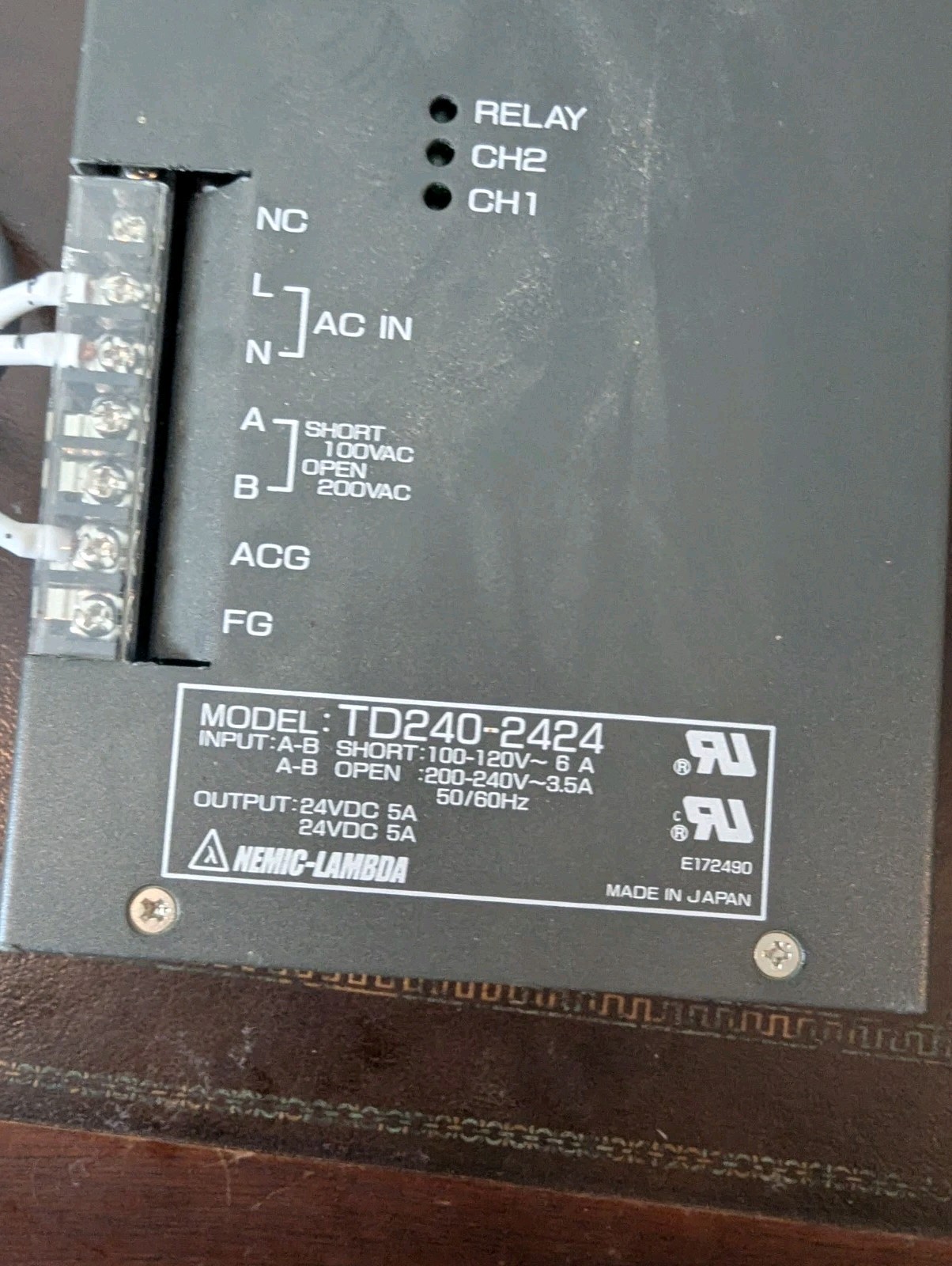 Nemic-Lambda Td240-2424 Pcb Power Supply Controller