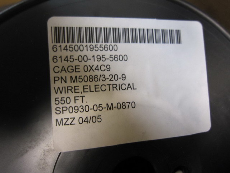 Allied Wire & Cable AWC Electrical Lot of 12 – 550′ Each M5086 3-20-9 20 AWG