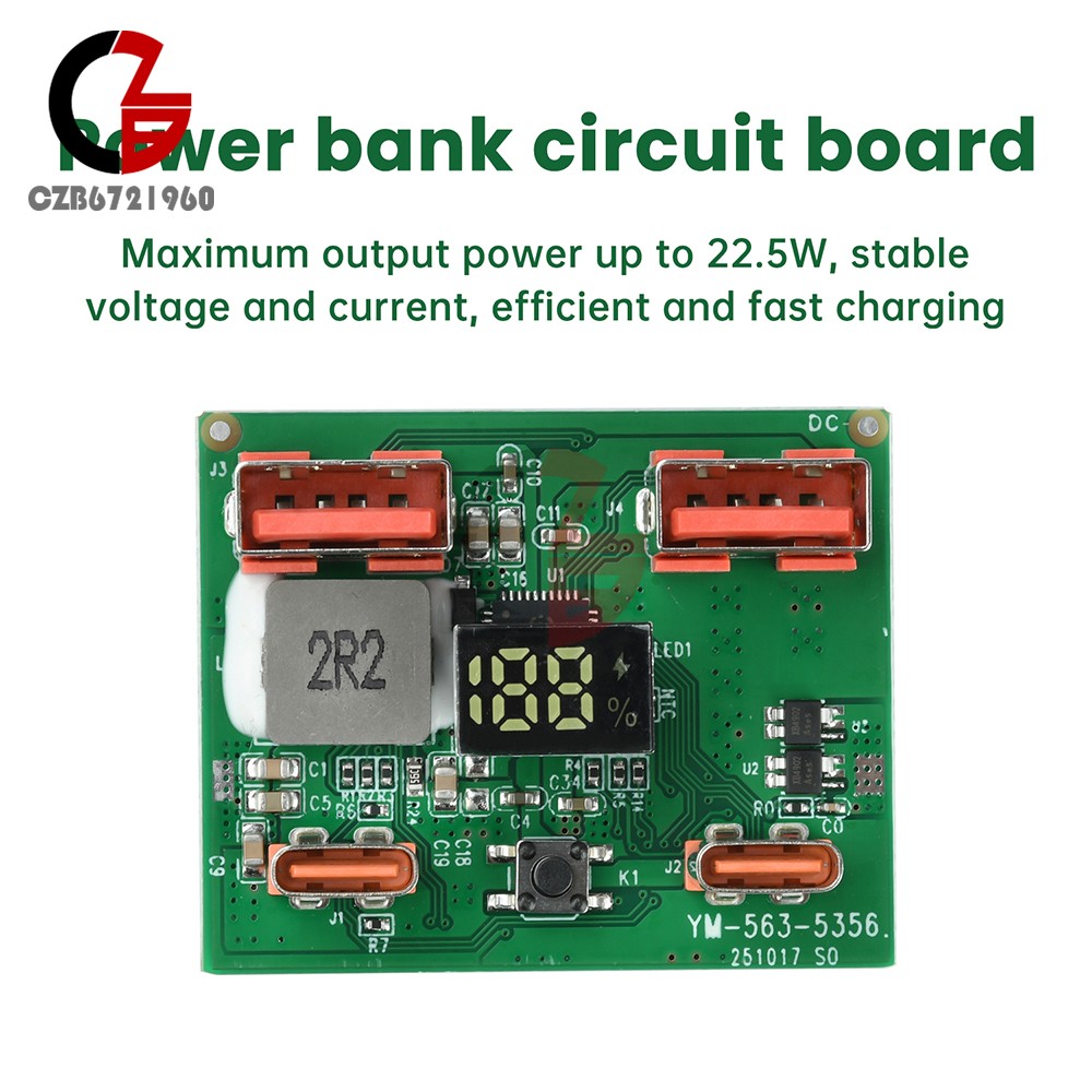 22.5W Fast Charging Module Motherboard Mobile Power Bank Circuit Board DIY Kit