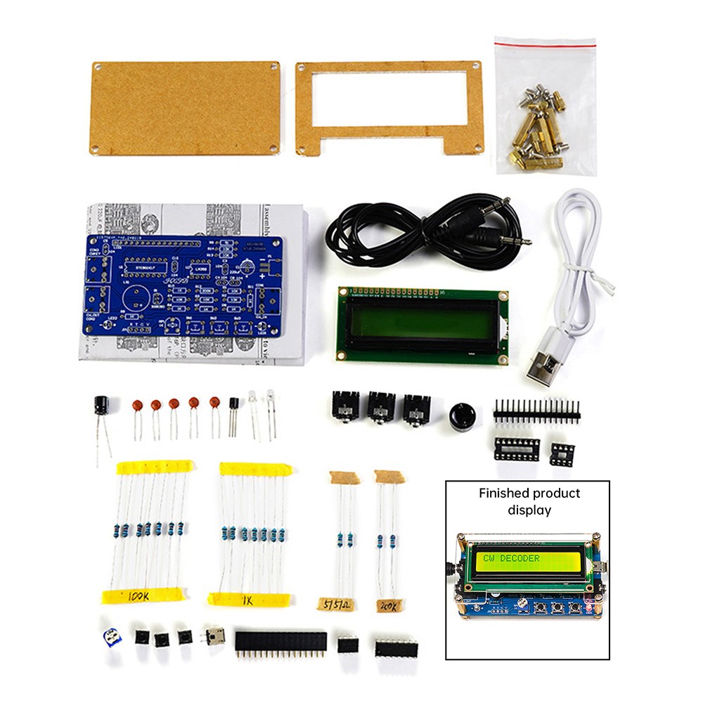 DIY CW Trainer Morse Code Decoder Keyer Interpreter DIY Electronic Component Kit