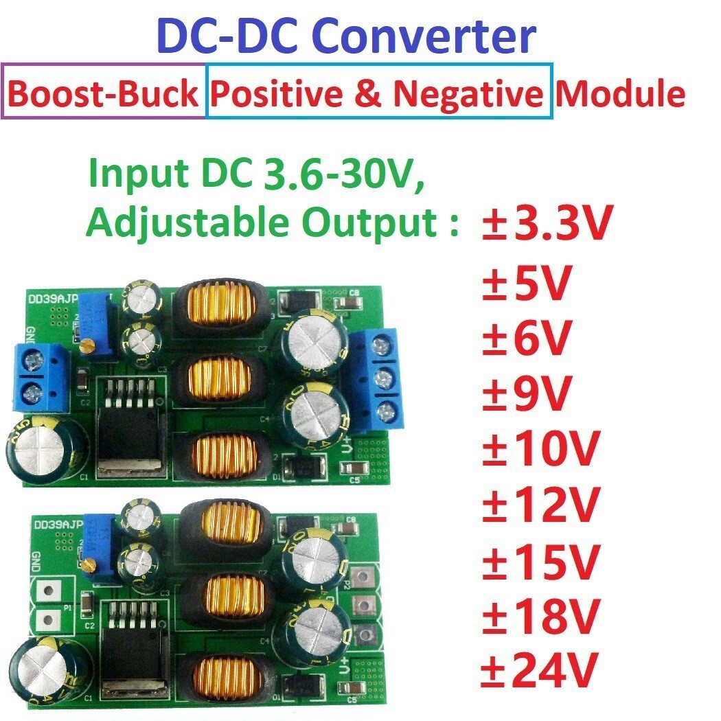 1/2pcs DC Positive Negative Dual Output Power Supply boost-Buck Converter Module