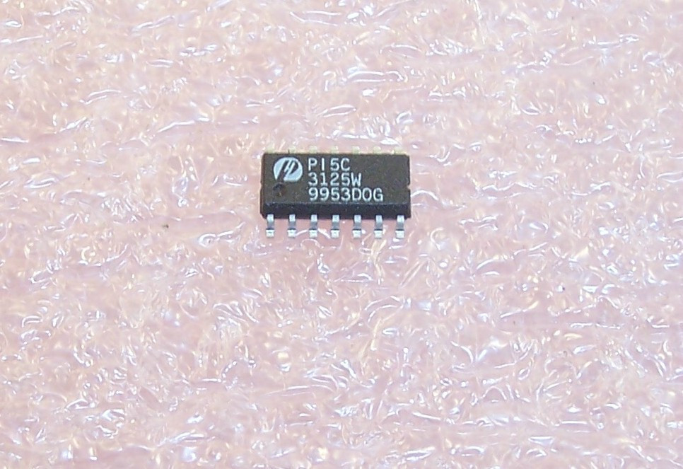 QTY (100) PI5C3125W PERICOM SOIC-14 4 bit BUS SWITCH NOS