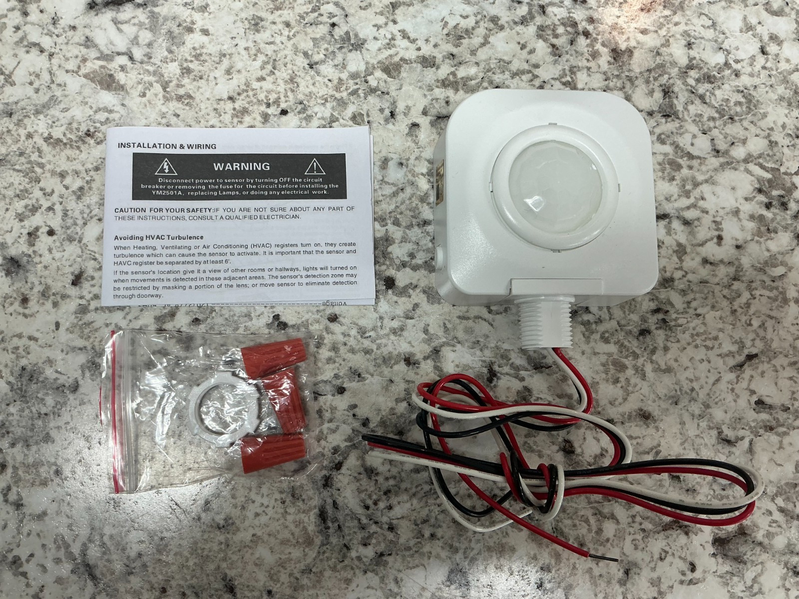 YM2501A Ceiling Occupancy Motion Sensor Switch, High Bay Fixture Mount 360°