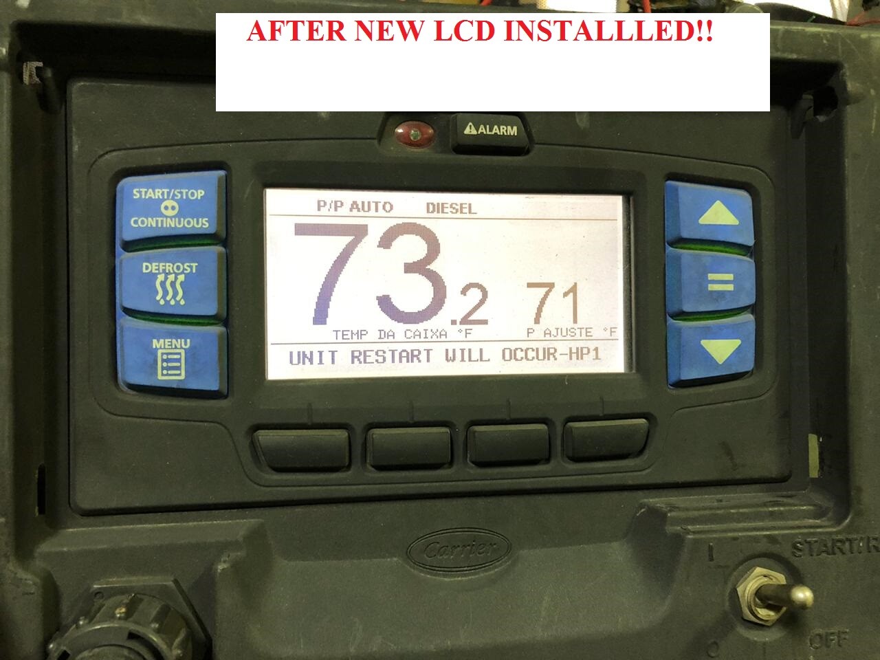 TRP LCD DISPLAY REPLACEMENT FOR CARRIER transicold LCD Apx X2 7500 X3 X4