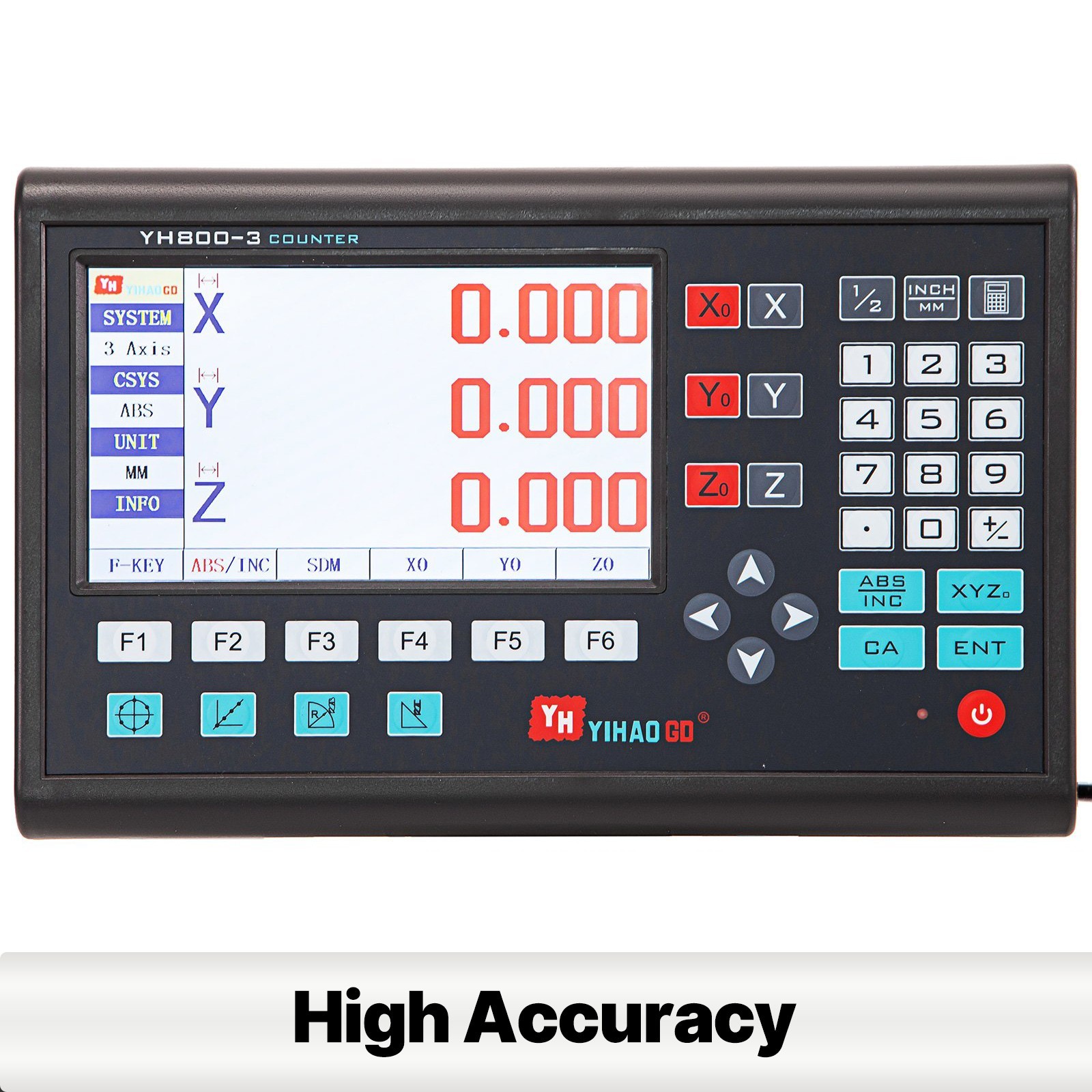 LCD Digital Readout DRO Linear Kit Glass Scales Encodor for 9×42 Bridgeport Mill