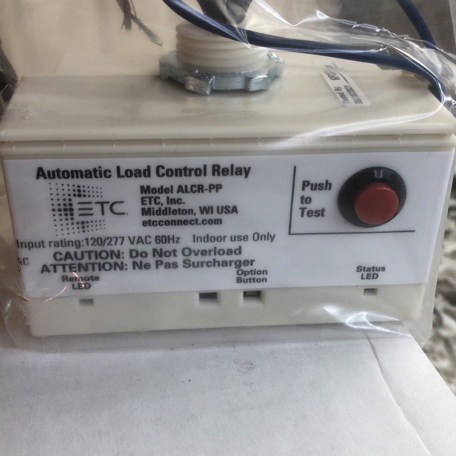ETC ALCR-PP Automatic Load Control Relay ALCR Power Pack 7180A1205 Emergency