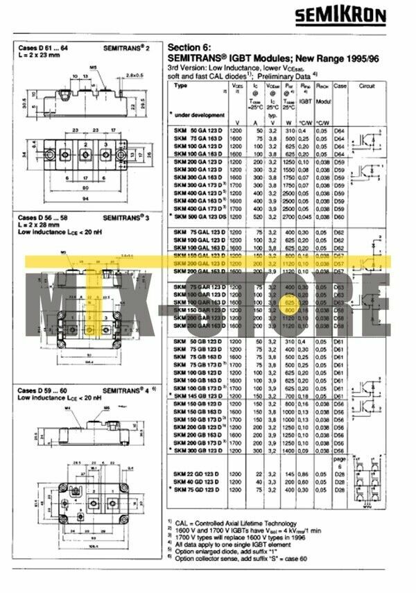 1PCS Brand New SEMIKRON Module SKM300GB123D Quality Assurance 100%