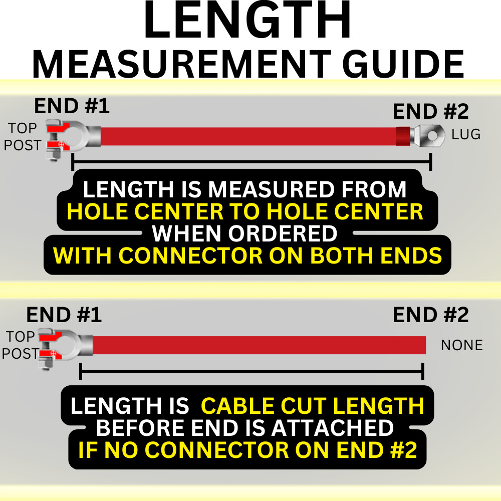 Battery Cable Positive 4 Gauge AWG Copper Custom – Car, Truck, RV, Boat, Solar
