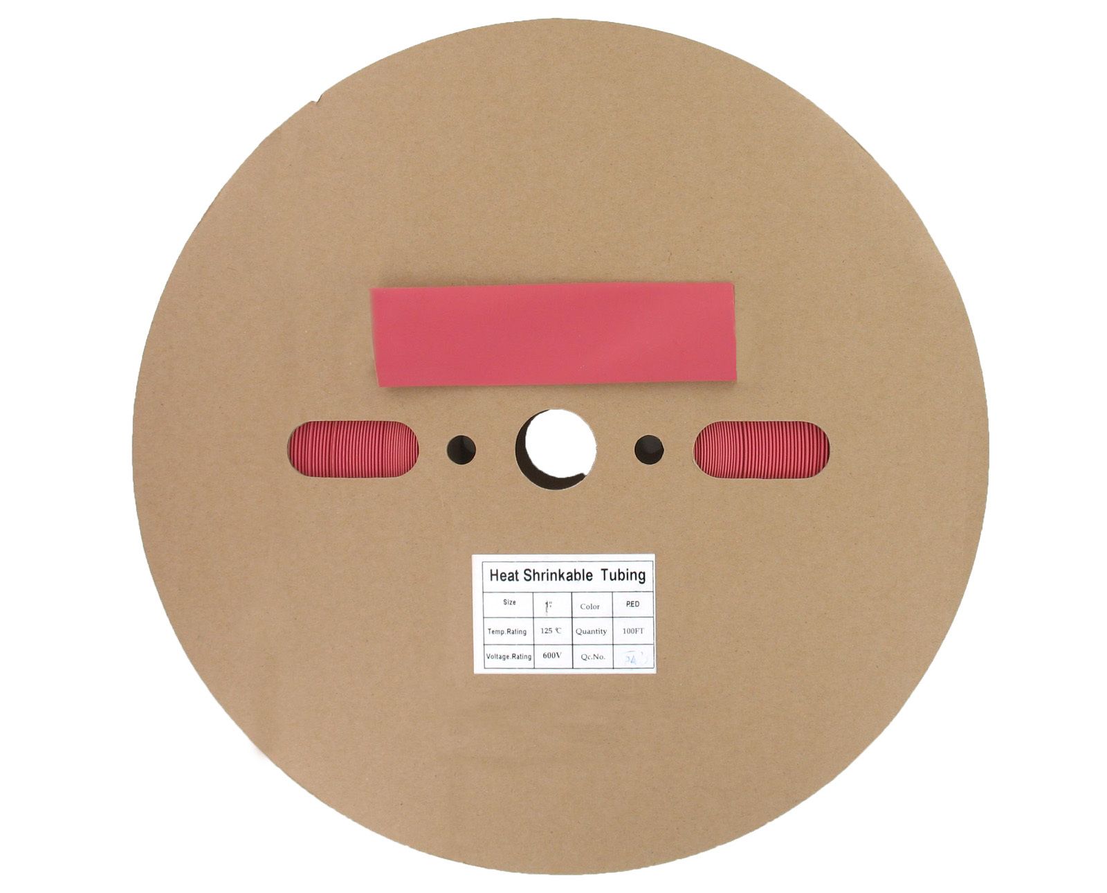 100 Ft 1″ ID (25.4mm) Red Polyolefin 2:1 Heat Shrink Halogen-Free RoHS cULus