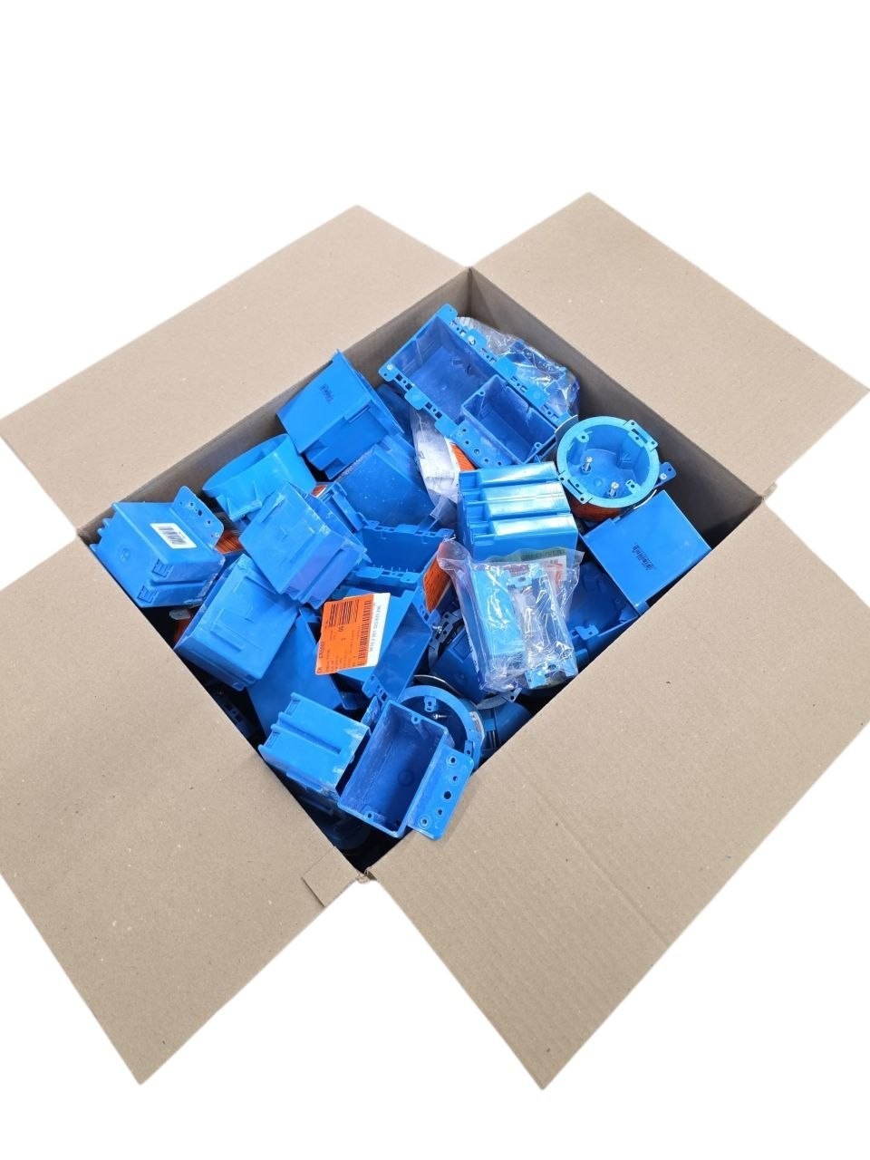 LOT OF 100 Mixed Lot Of Plastic Electrical Boxes Many Types And Sizes