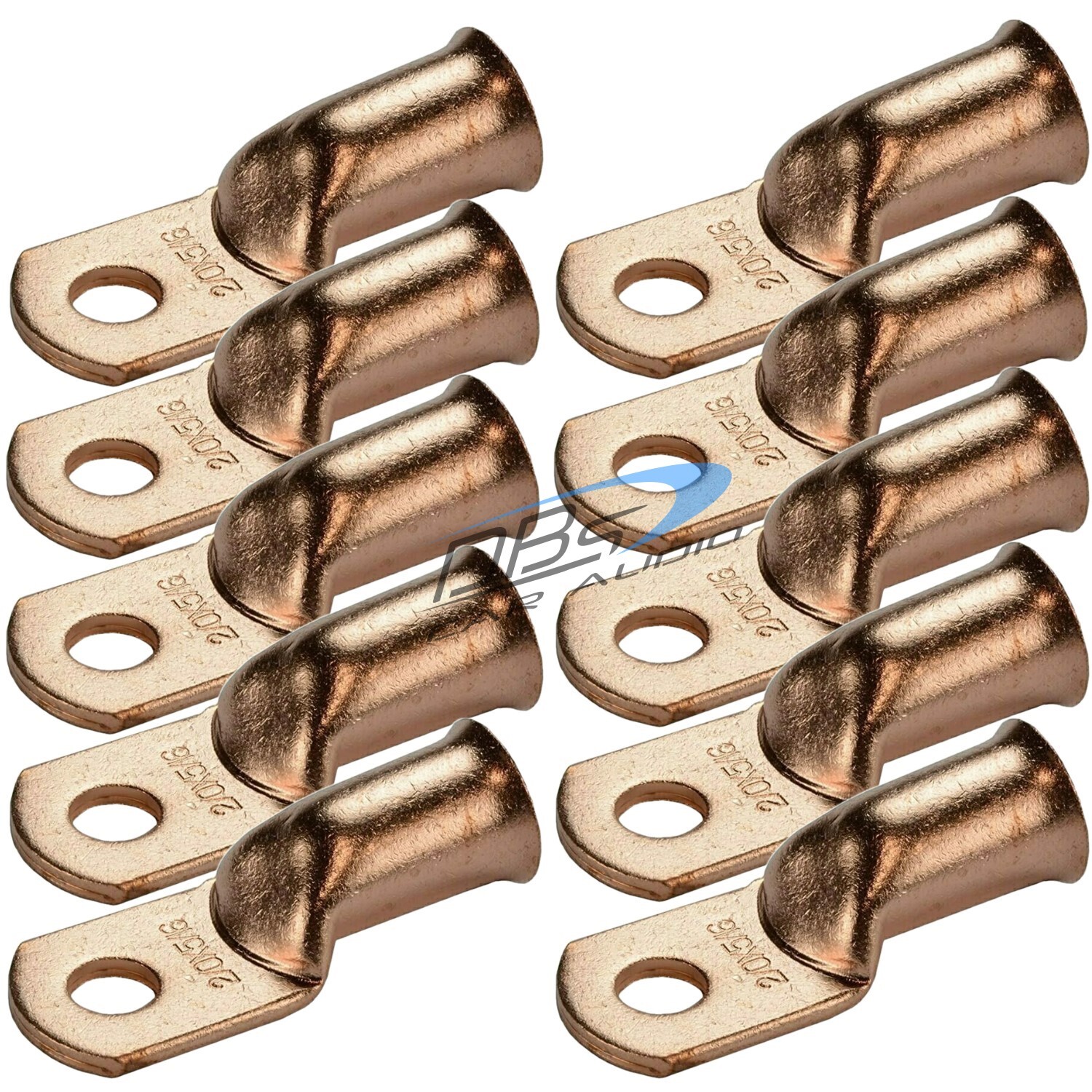 10x 0 Gauge Copper Wire Battery Ring Terminal 1/0 0GA Welding Lead Lug Connector