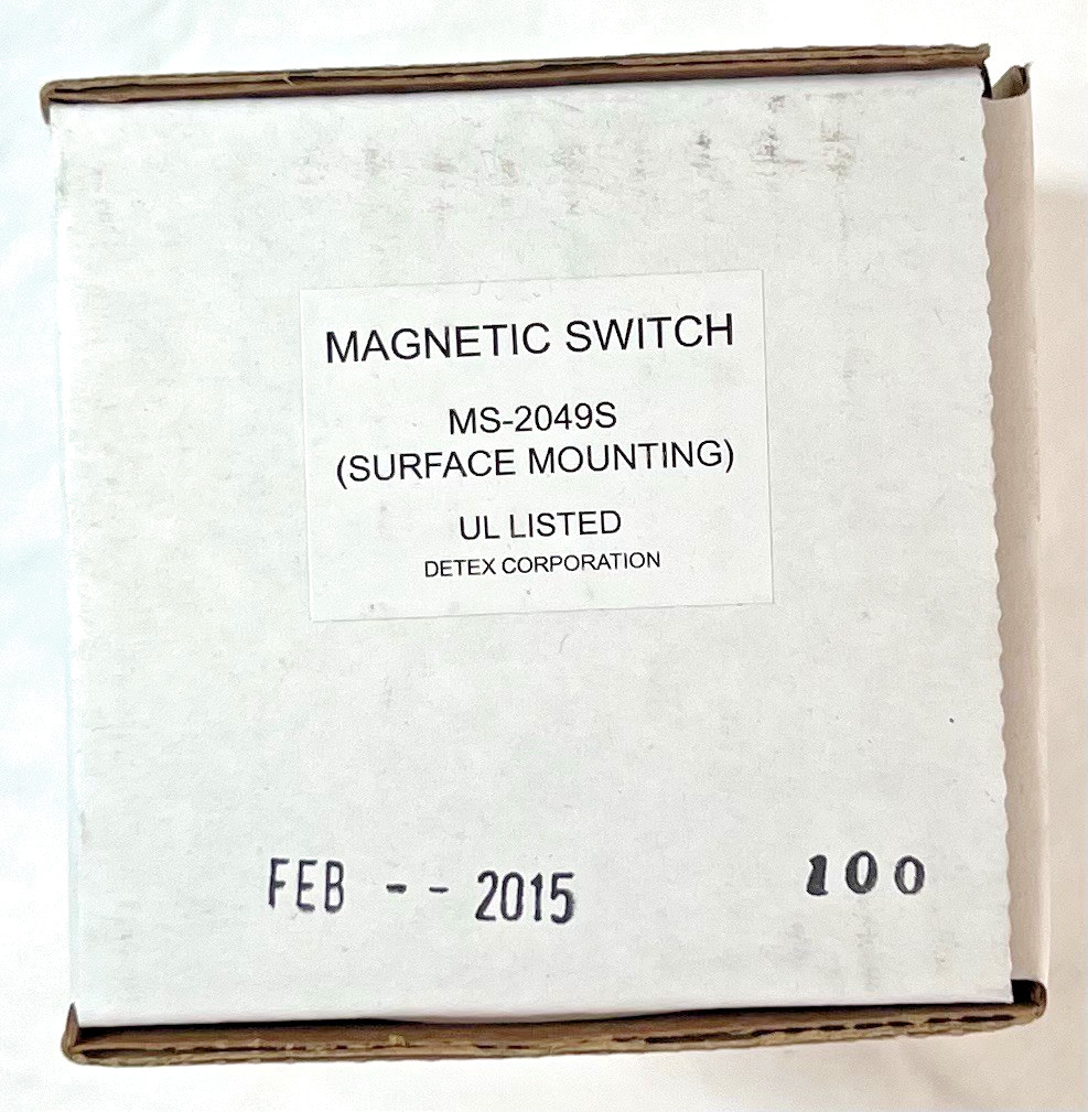 DETEX MS2049S Surface Mount Magnetic Switch Aluminum finish