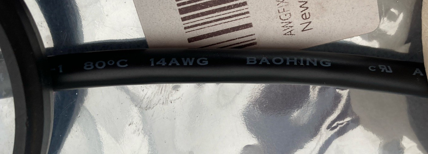 Baohing AWM Style 2464 300v 80 C 14 AWG 2 Conductor Stranded Copper 50 feet