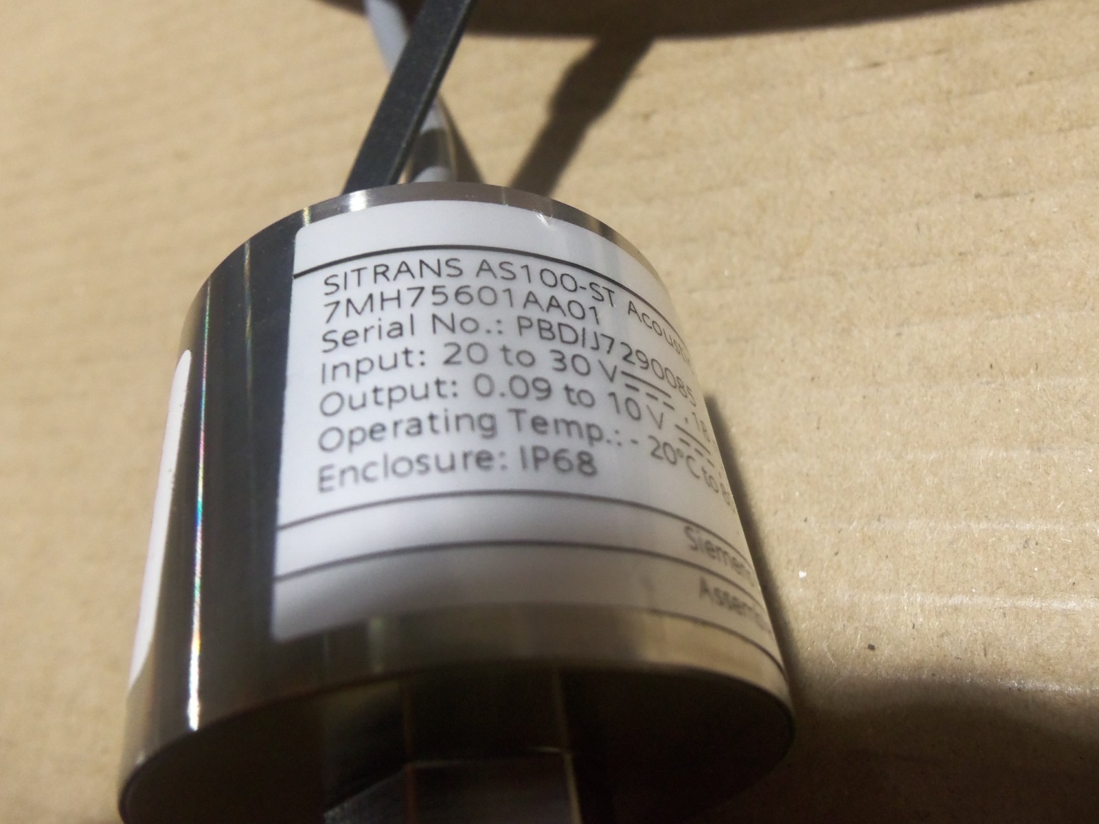 NEW SIEMENS 7MH75601AA01 Sitrans AS100-ST Acoustic Sensor Standard Temperature